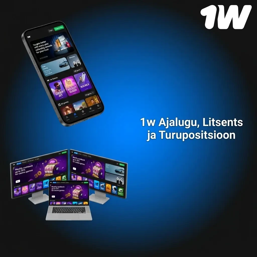 1w kasiino ajalugu, litsents Curaçaolt ja turupositsioon rahvusvahelises online-hasartmängu sektoris