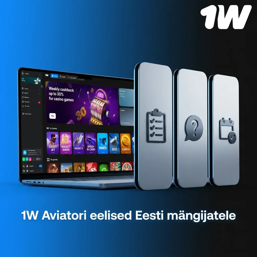 1W Aviator Eesti mängijatele: kõrge RTP 97%, kiire väljamakse, mobiilitoetus ja demomäng