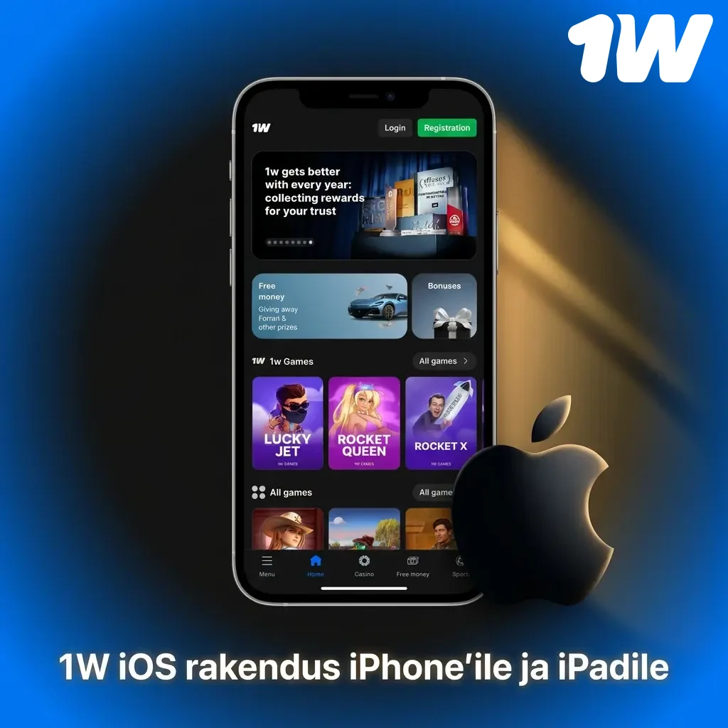 1W iOS rakendus iPhone'ile ja iPadile – tasuta allalaadimine, nõuab iOS 12.0 ja 150 MB mälu