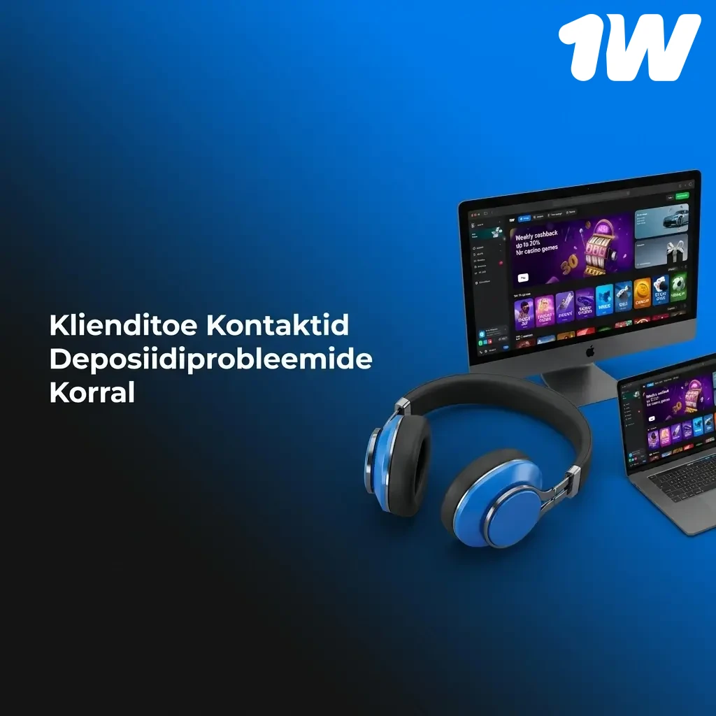 1w klienditoе on kättesaadav ööpäevaringselt live chati, e-posti ja Telegrami kaudu deposiidiabi saamiseks