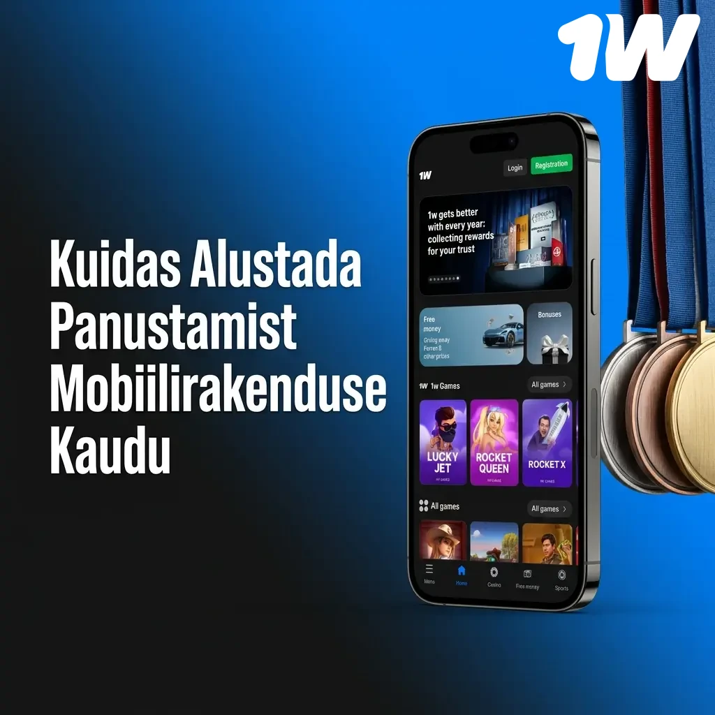 Mobiilirakenduses panustamise alustamine: sisselogimine, spordiala valimine ja panuse kinnitamine