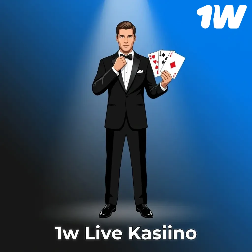 1w live kasiino päris diileritega – blackjack, rulett, baccarat ja mängusaated reaalajas kodust