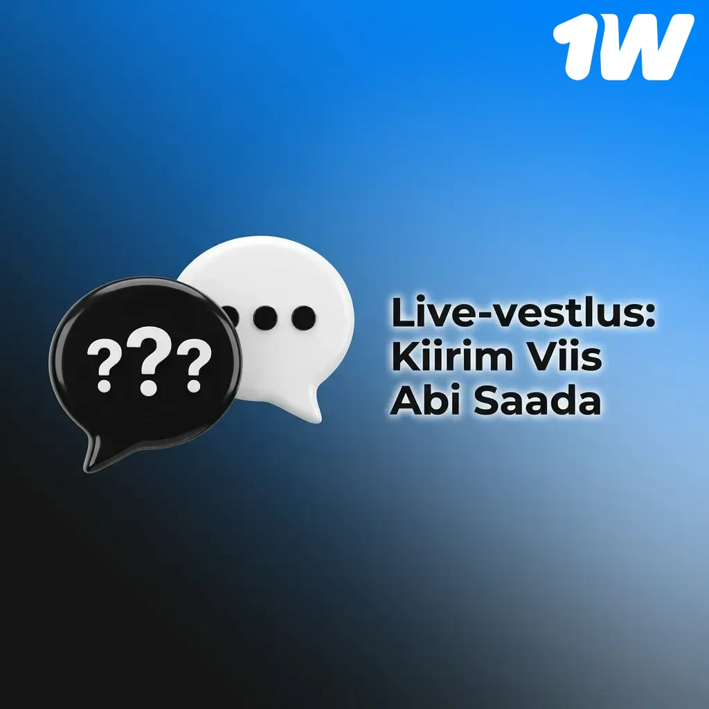 Live-vestlus 1W toel – kiirim viis abi saada 24/7 eesti, inglise ja vene keeles