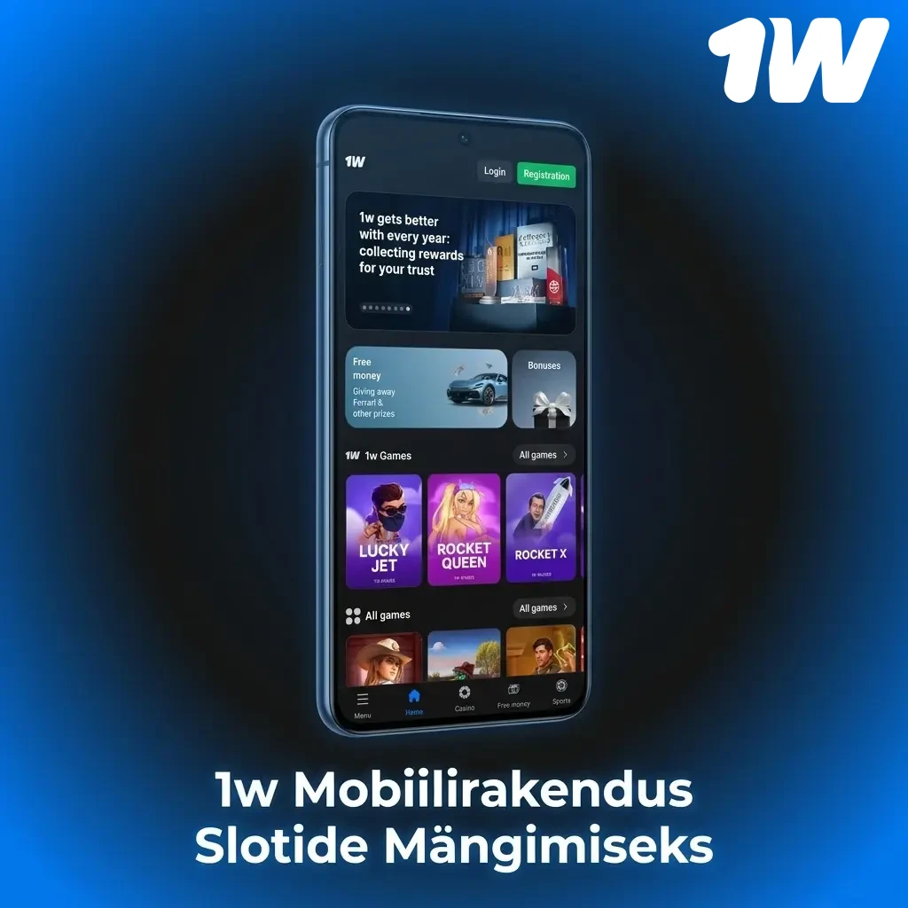 1w mobiilirakendus slotimängude jaoks – lihtne paigaldamine ja mängimine Android ning iOS seadmetes