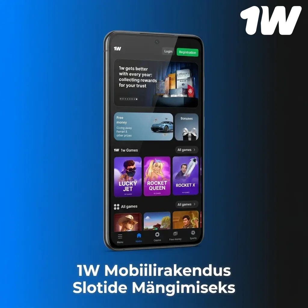 1W mobiilirakendus slotimängudeks – paigaldamine Androidile, iOS-ile ja brauseris mängimise juhend