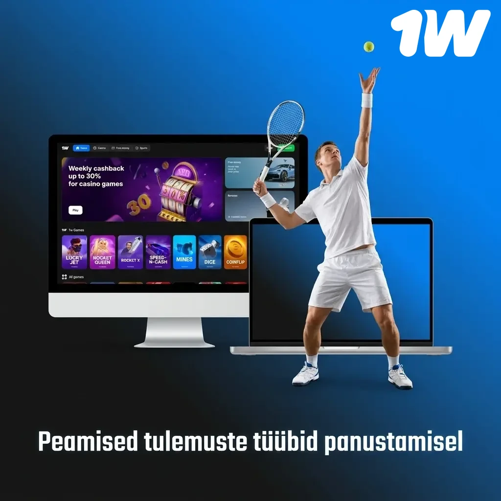 1w panustelehe peamised tulemuste tüübid: 1X2, topeltšanss, totaal, puudikas ja BTTS selgitused