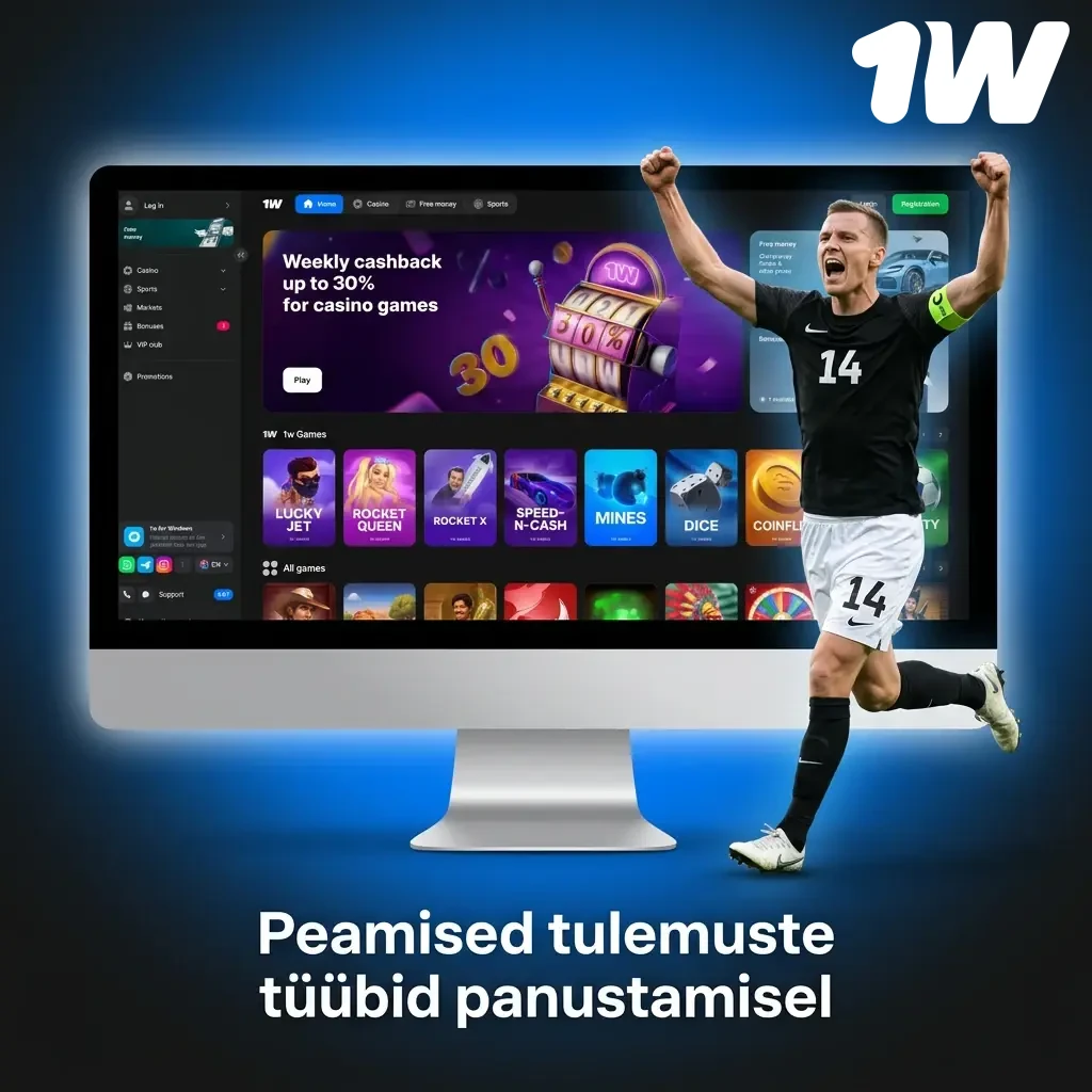 1W panustelehe peamised tulemuste tüübid: 1X2, topeltšanss, totaal, puudikas ja BTTS selgitused