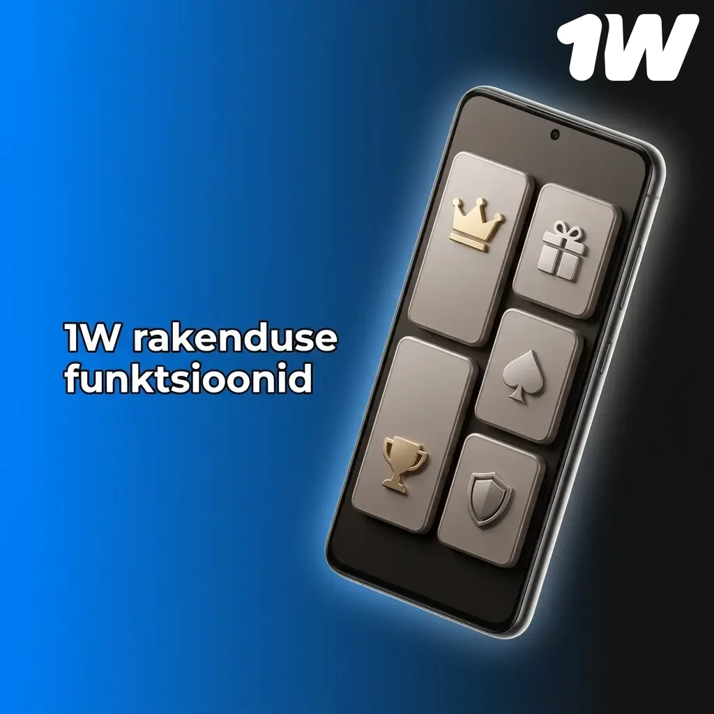 1W mobiilirakenduse funktsioonid: live-panustamine, kasiinomängud, maksed ja kasutajaprofiil
