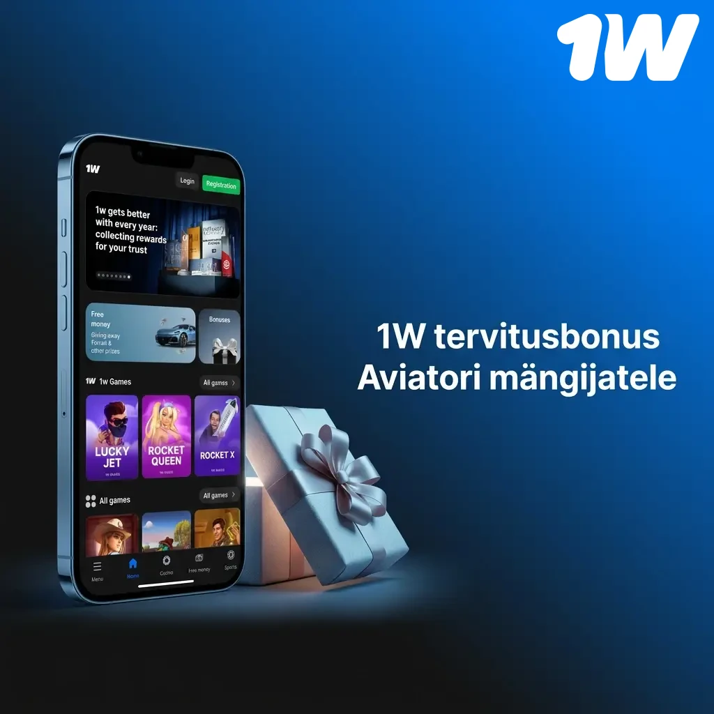 1W kasiino tervitusbonus Aviatori mängijatele – kuni 600% lisaraha ja 500 tasuta keerutust