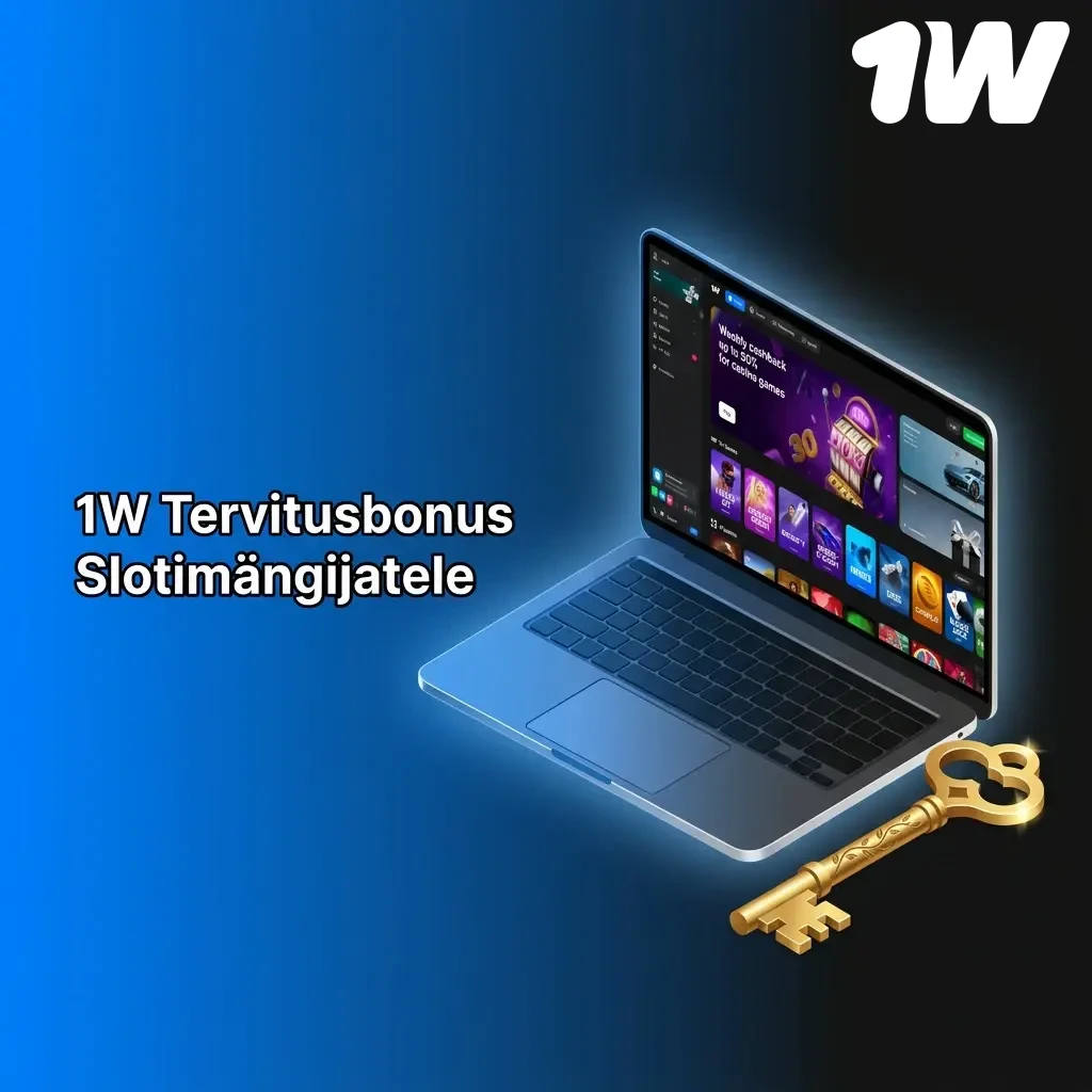 1W kasiino tervitusbonus kuni 600% neljale esimesele deposiidile pluss tasuta keerutused slotimängijatele