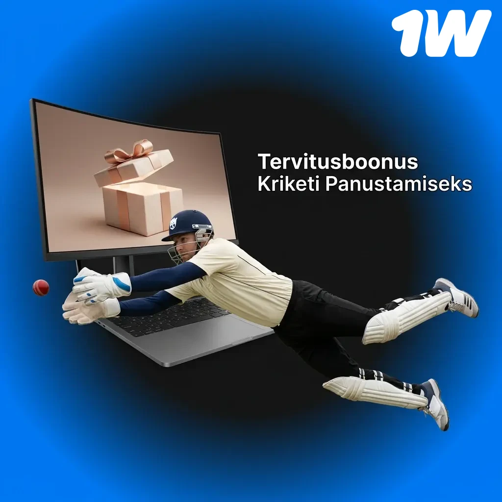 1W tervitusboonus kuni 600% kriketi panustamiseks – 4 sissemakset, tasuta keerutused ja IPL turud