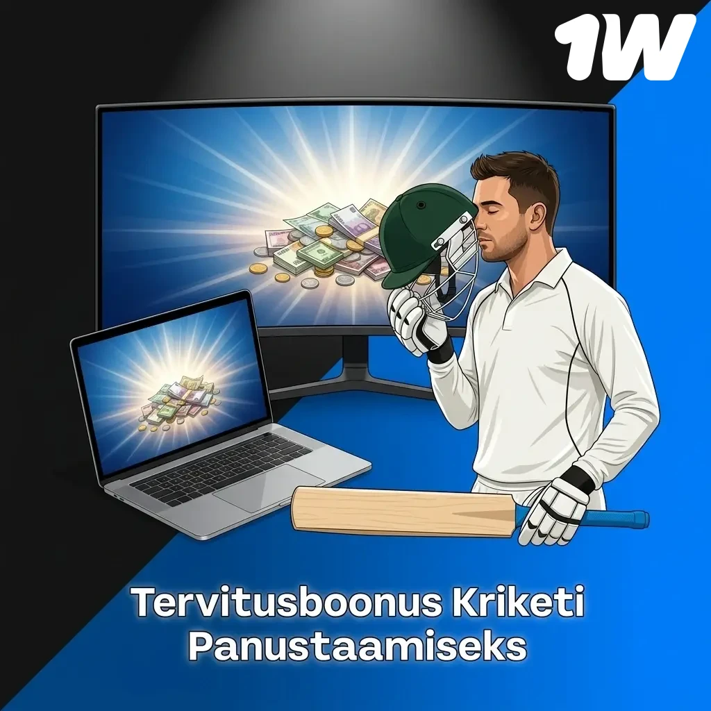 1w kriketi tervitusboonus kuni 600% – 4 sissemakset, tasuta keerutused ja live-panused IPL-il