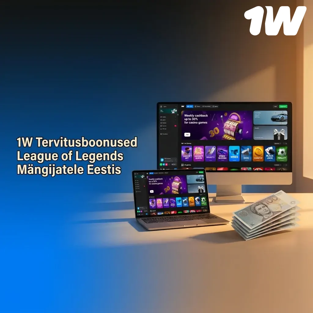 1W tervitusboonus kuni 600% neljale esimesele deposiidile – ideaalne League of Legends kihlvedude alustamiseks