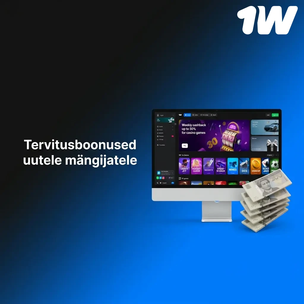 1W kasiino tervitusboonus uutele mängijatele: kuni 600% üle 4 deposiidi ja kuni 500 tasuta keerutust