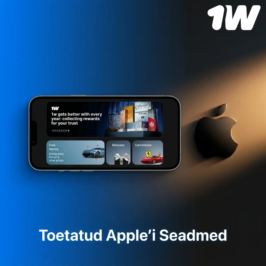 Toetatud Apple'i seadmed: iPhone, iPad ja iPod Touch mudelid, mis ühilduvad 1w iOS rakendusega
