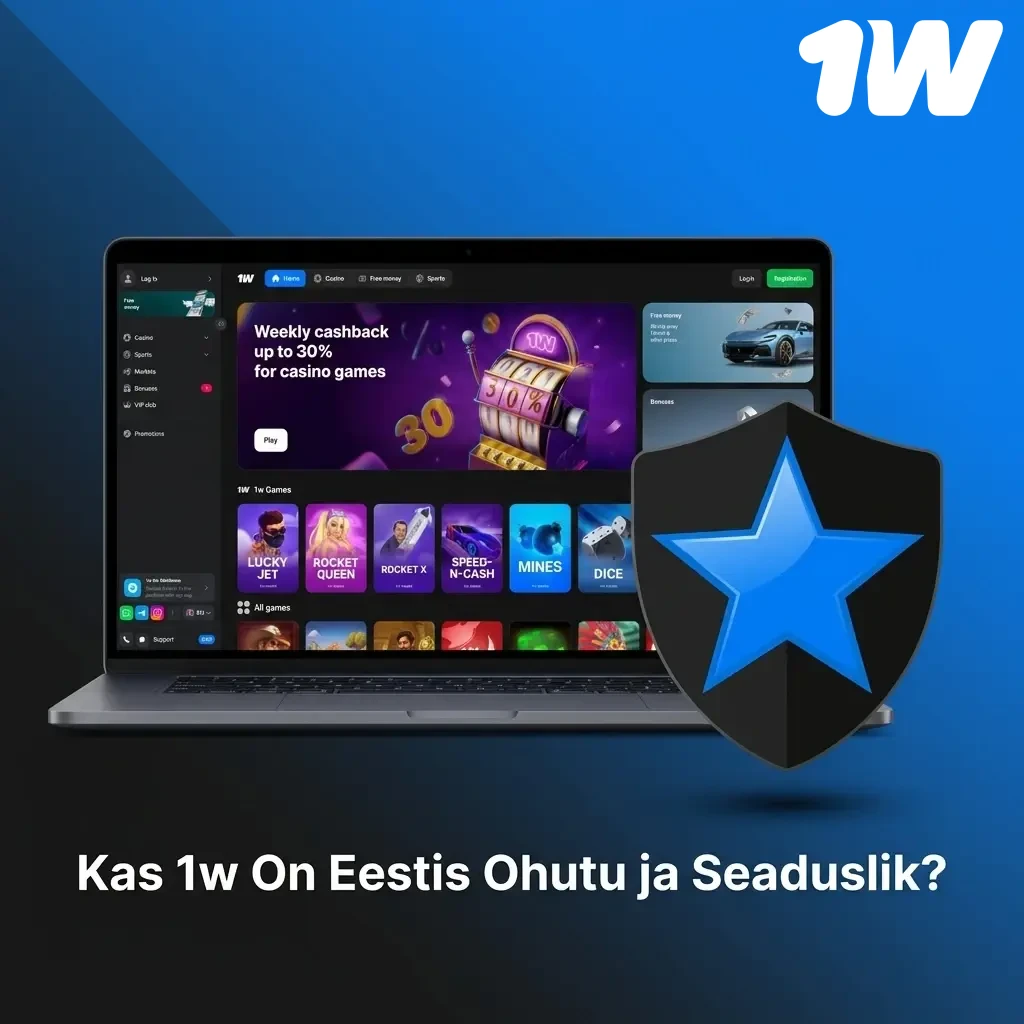 1w kasiino Eestis: Curaçao litsents, SSL-krüpteerimine ja vastutustundlik mängimine tagavad turvalise mängukogemuse.