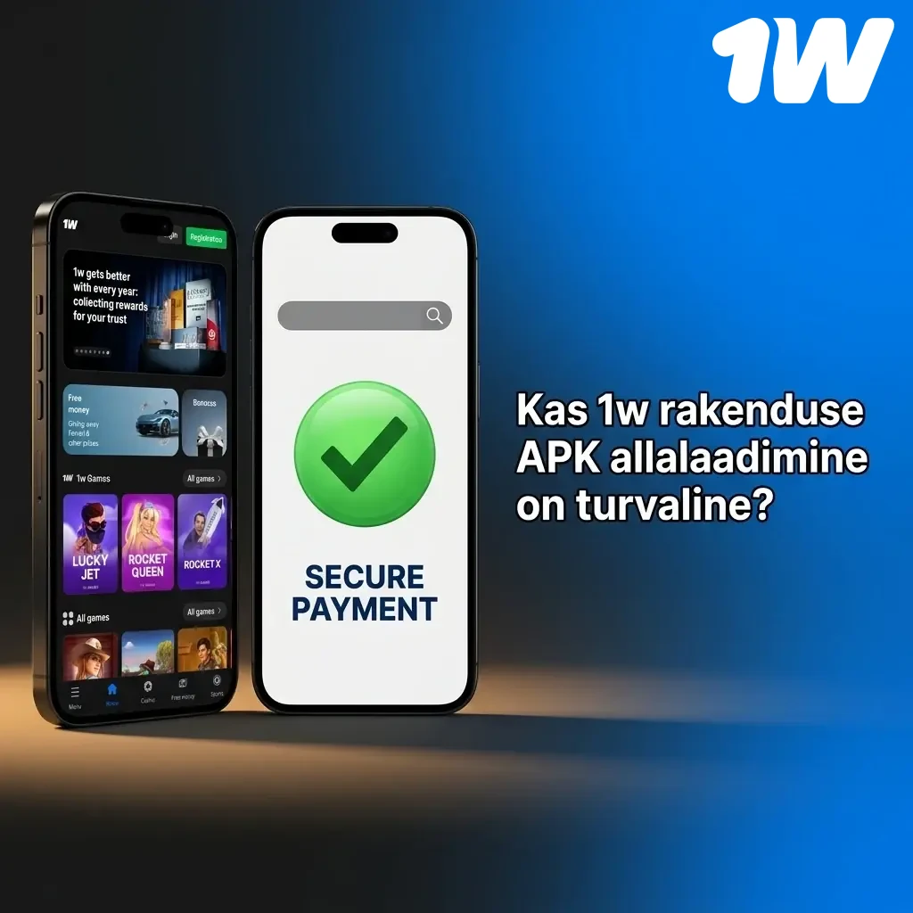 1w rakenduse APK allalaadimine ametlikult lehelt on turvaline tänu SSL-krüpteerimisele ja mänguliitsentsile
