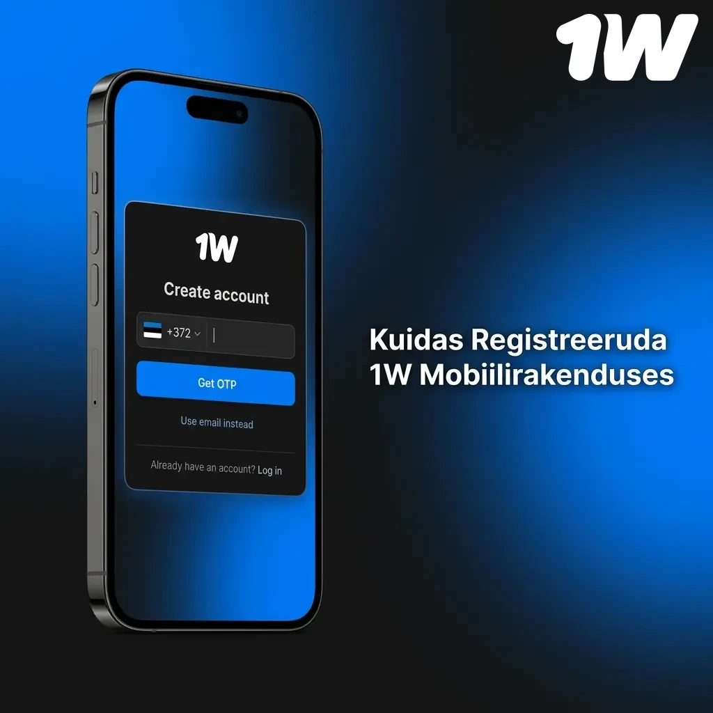 1W mobiilirakenduses registreerumine iPhone'is – samm-sammuline juhend konto loomiseks