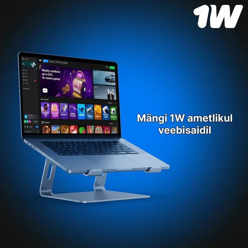 1W ametlik veebisait – mängi spordiennustust, live kasiinot ja slotte otse brauserist