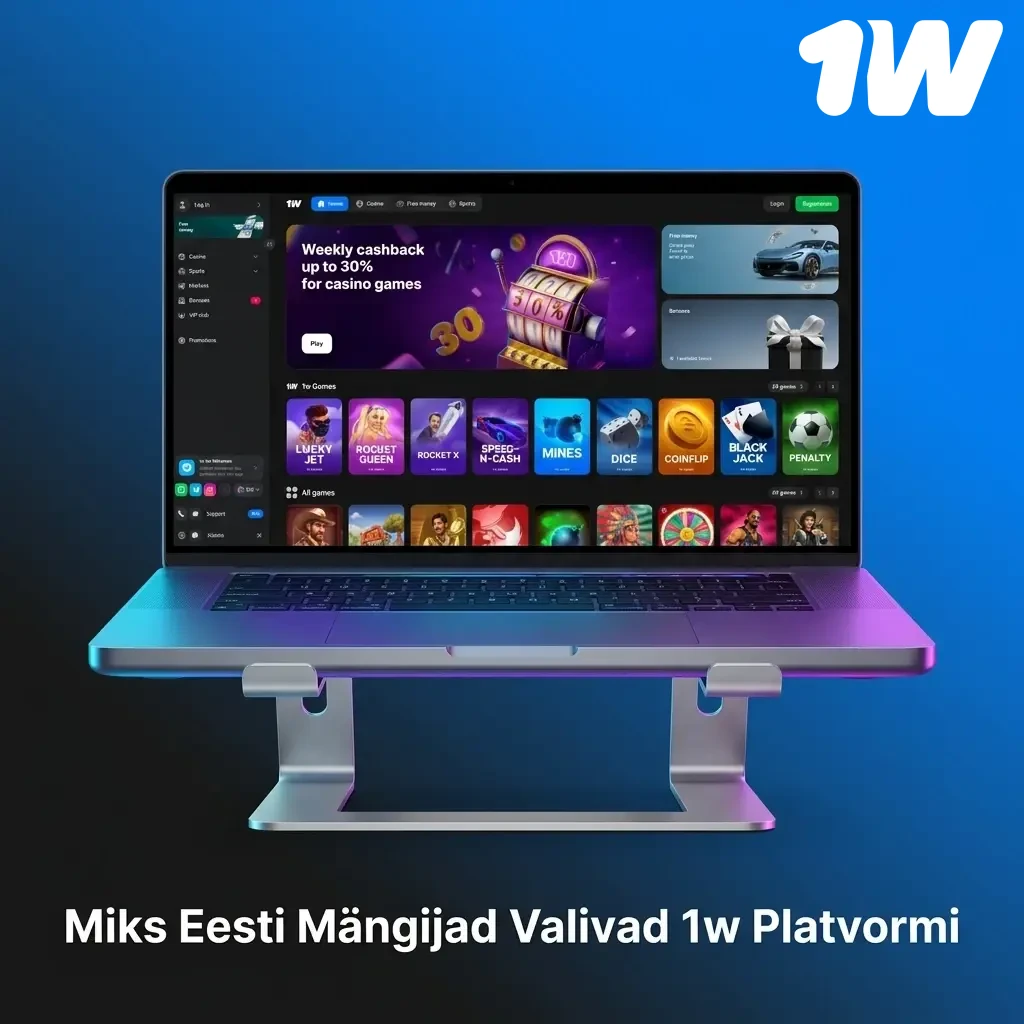 1w platvorm Eesti mängijatele – spordimaailm, turvalisus ja mobiilimugavus ühes kohas