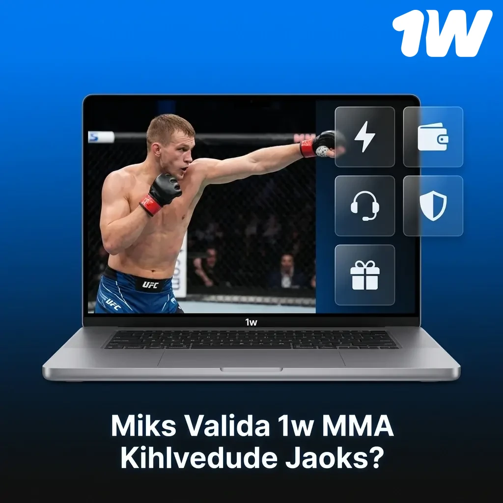 1w MMA kihlvedude eelised: lai turgude valik, konkurentsivõimelised koefitsiendid ja kiire väljamakse Eestis
