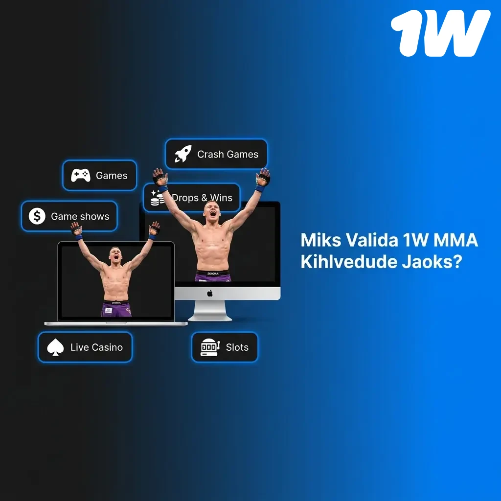 1W MMA kihlvedude eelised: lai turgude valik, konkurentsivõimelised koefitsiendid ja reaalajas panustamine