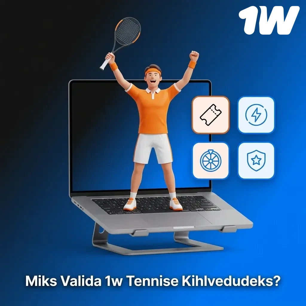 1w tennise kihlveod: lai turniirivalik, reaalajas panustamine ja konkurentsivõimelised koefitsiendid Eestis