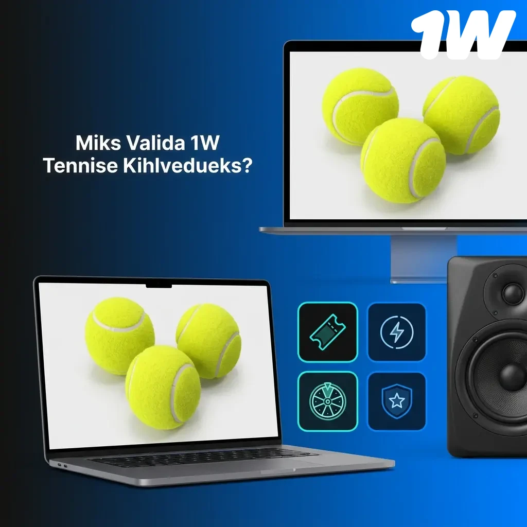 1W tennise kihlvedude platvorm – lai turniirivalik, reaalajas panustamine ja eestikeelne tugi