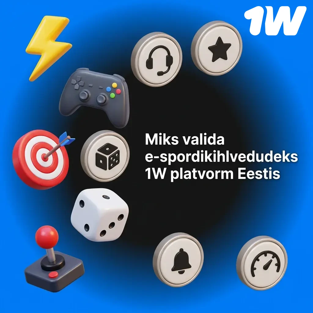 1W e-spordikihlvedude platvorm Eestis – kõrged kursid, boonused ja mugav mobiilirakendus