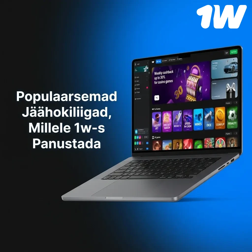 Populaarsemad jäähokiliigad 1w platvormil: NHL, KHL, Liiga, SHL ja IIHF turniir