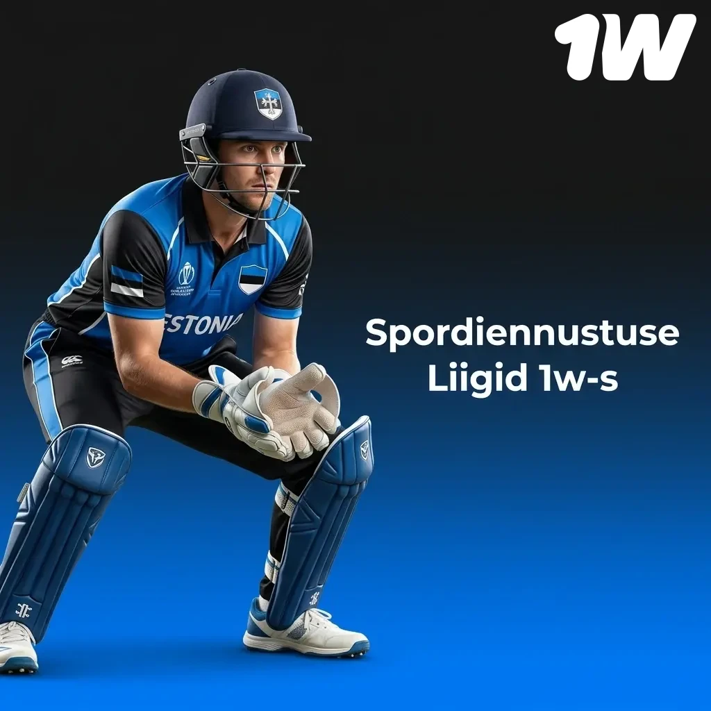 1w spordiennustuse liigid: jalgpall, korvpall, tennis, jäähoki ja käsipall rohkete panusevõimalustega