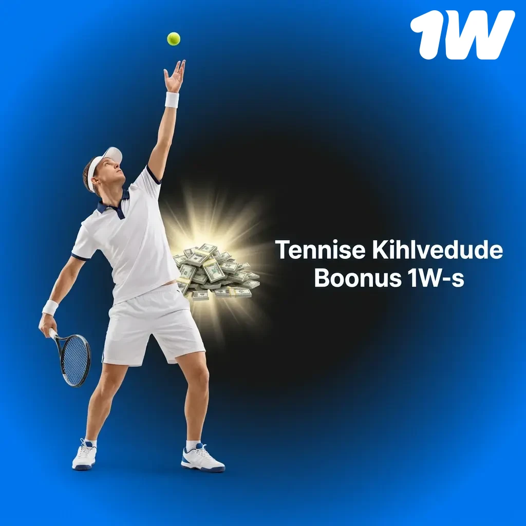 1W tennise kihlvedude boonus uutele kasutajatele – tervituspreemia sissemaksele kihlveokrediiditena