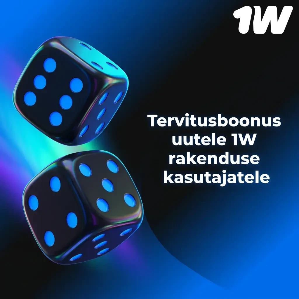 1W rakenduse tervitusboonus: spordi 100% või kasiino kuni 600% + tasuta keerutused uutele kasutajatele