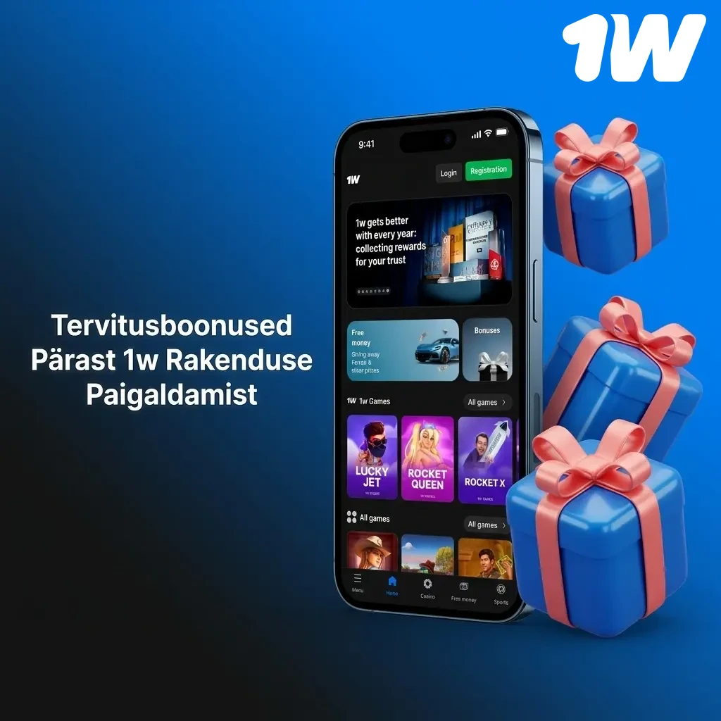 1w rakenduse tervitusboonus kuni 600% neljalt esimeselt deposiidilt ja 500 tasuta keerutust