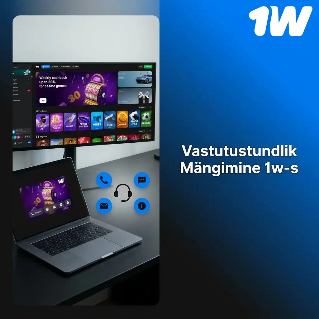 1w vastutustundlik mängimine: deposiidipiirangud, enesevälistamine ja mänguharjumuste kontroll Eesti kasutajatele